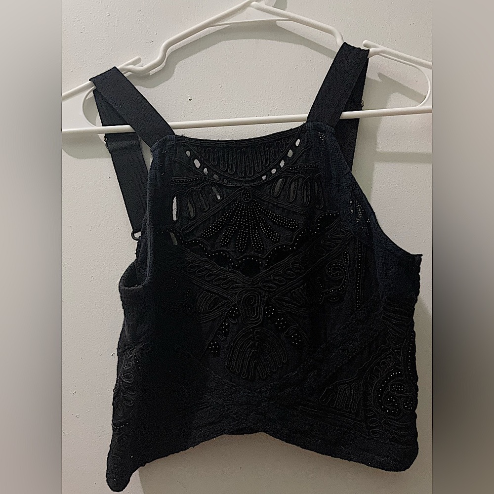 Free People beaded crop top